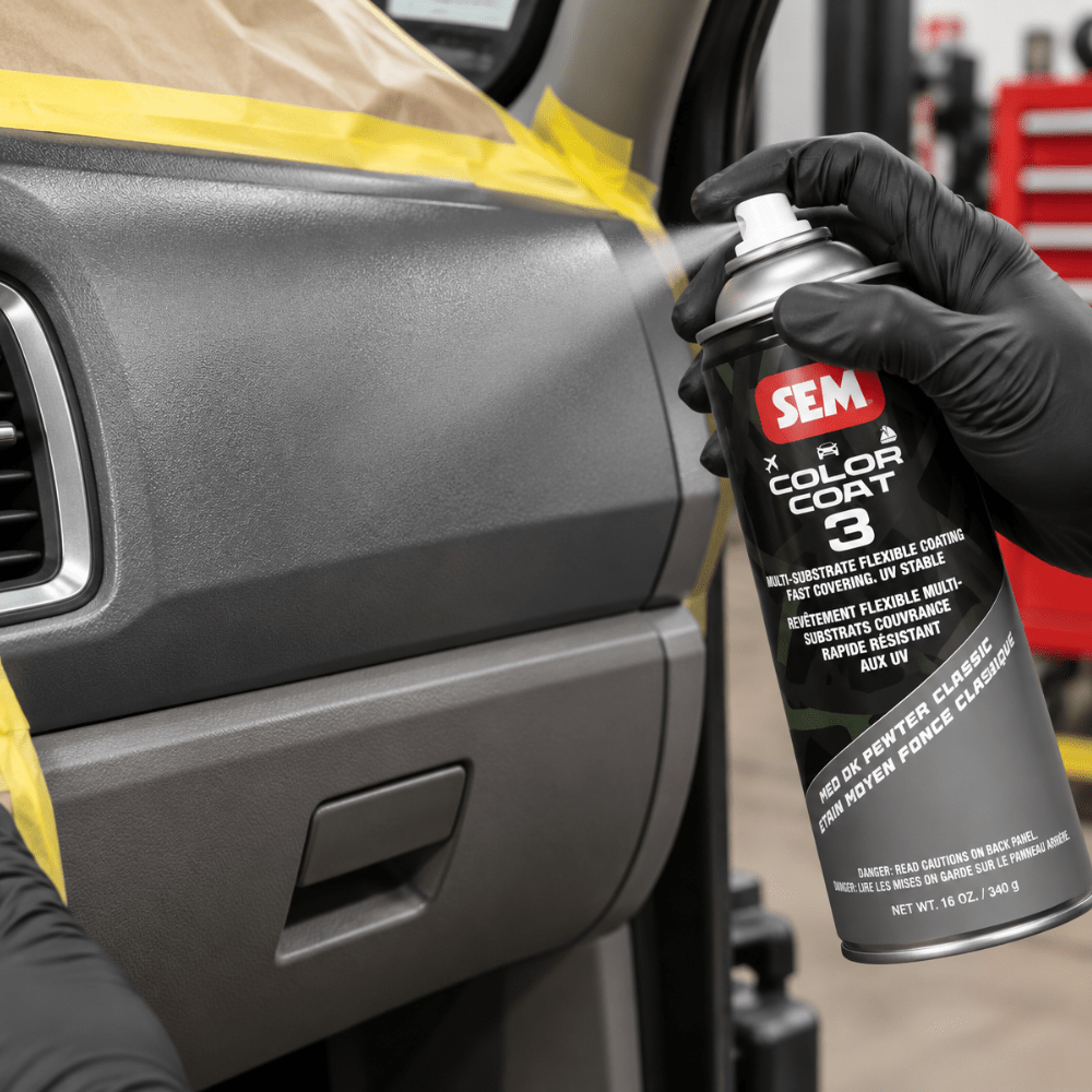 SEM 87163 Color Coat 3 Med Dk Pewter, 16 oz | Aerosol | Auto Interior Paint