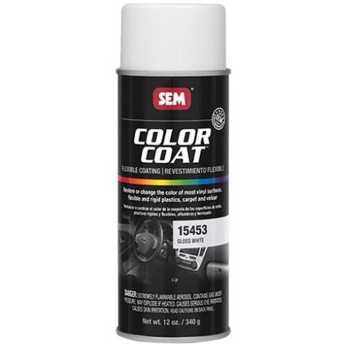 SEM 15453 Color Coat Gloss White, 16 oz | Aerosol | Auto Interior Paint