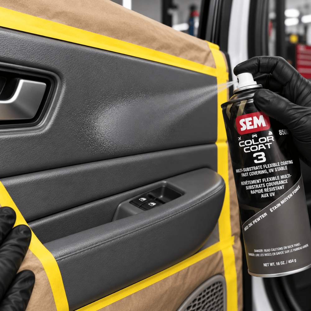 SEM Color Coat 3 Landau Black, 16 oz | Aerosol | Auto Interior Paint