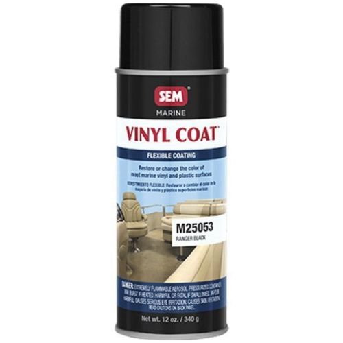 SEM M25063 Ranger Black, 12oz | Aerosol | Marine Vinyl Coat