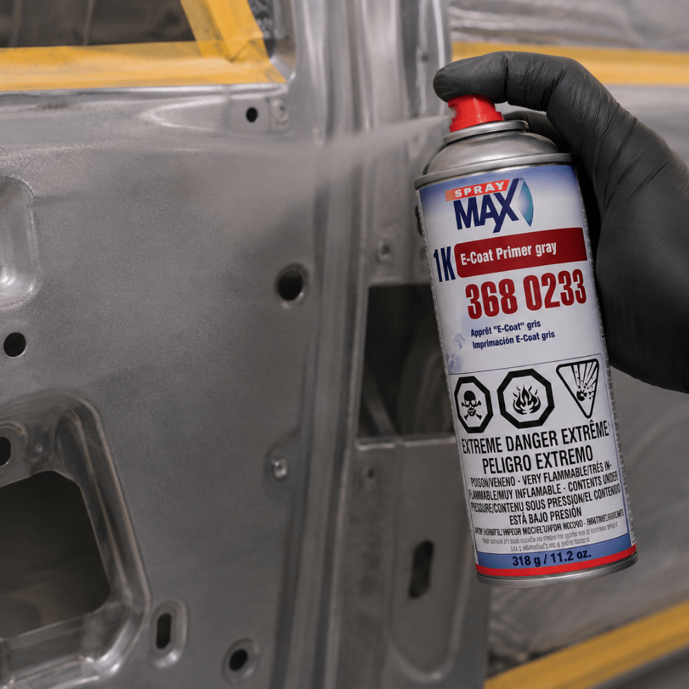 SprayMax 3680233 Gray 1K E-Coat Primer, 11.2 oz Aerosol