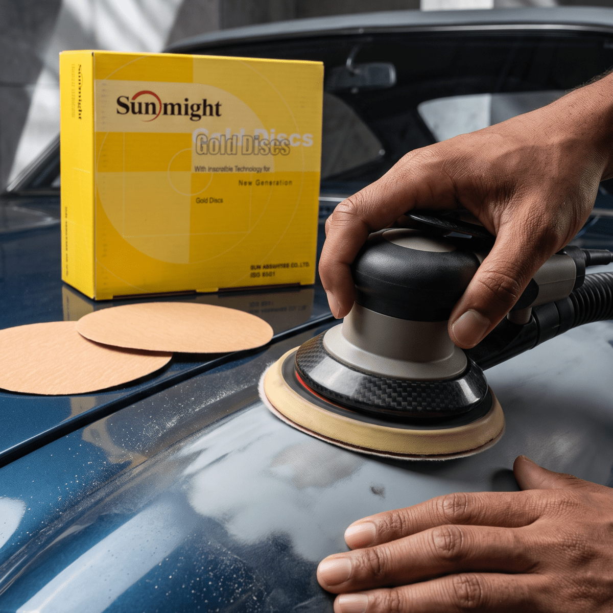 Sunmight 6 Inch 1000 Grit Gold Grip Sanding Disc, 50 pk