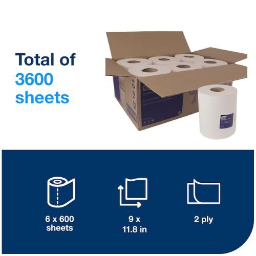 Tork 121201 Soft Centerfeed Hand Towel | Case of 6 | 2 Ply