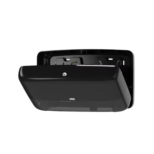Tork 5555290 Twin Mini Jumbo Bath Tissue Dispenser | Black