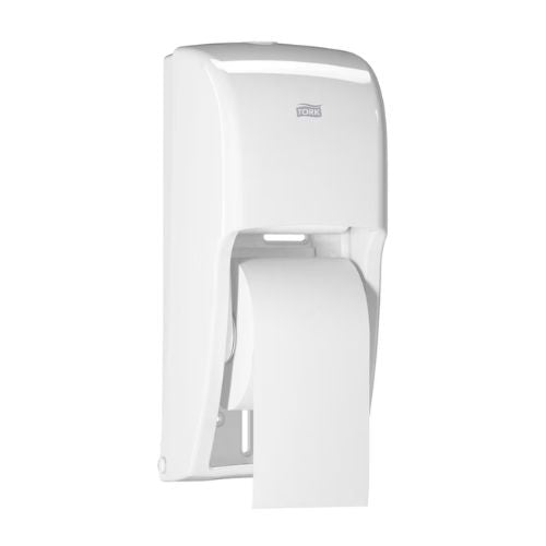 Tork 555620 Twin Toilet Paper Roll Dispenser | White