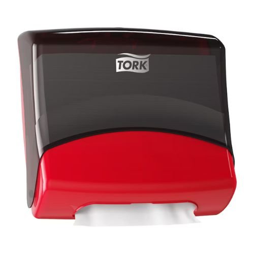 Tork 6540281 Folded Wiper Dispenser | Red and Black