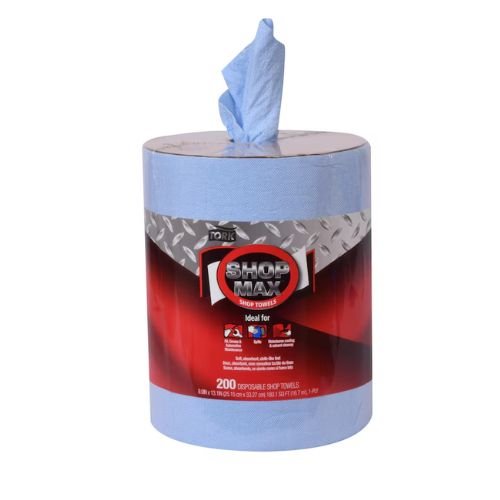 Tork ShopMax 450340 Dry Wipe Dispenser and Rolls | 2x200 | 1 Ply