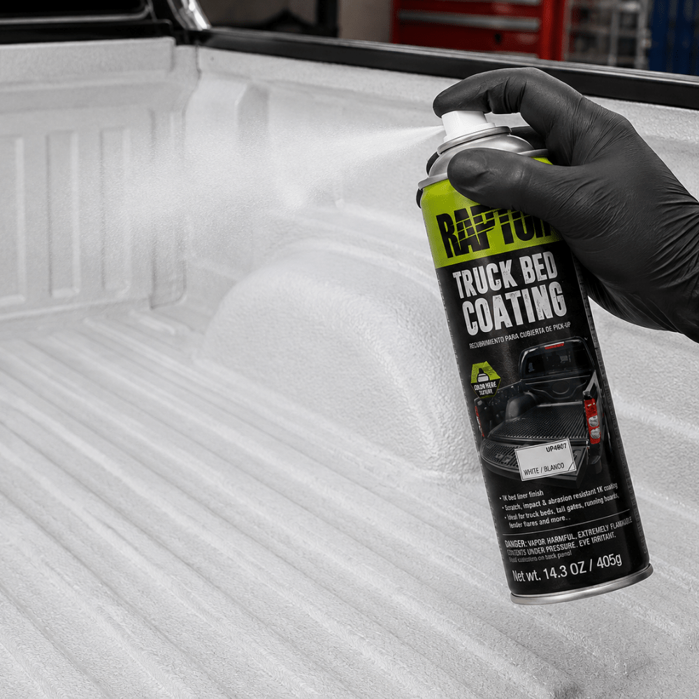 U-POL RAPTOR 4877 1K White Bedliner Aerosol, 14.3 oz