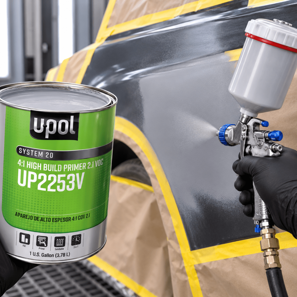 U-POL UP2253V Gray Primer 1 Gallon, 3 in 1, Low VOC