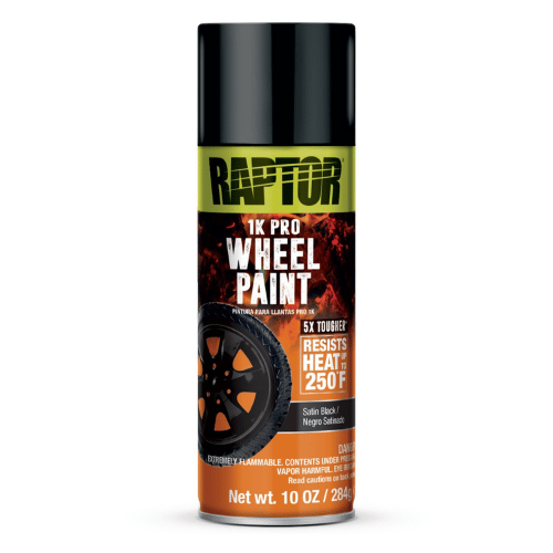 Upol Raptor Quick Dry Satin Black Wheel Paint, 10 oz