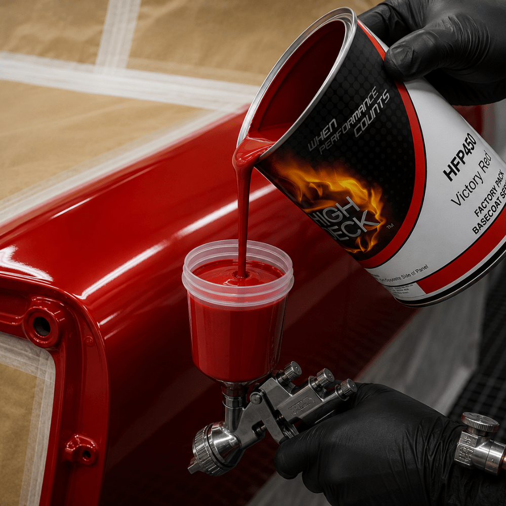 Victory Red GM WA-9260 Basecoat Paint, Gallon, High Teck HFP450
