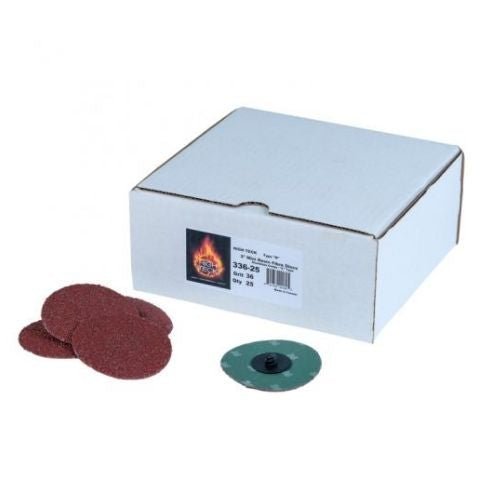 25-Pack Of 3-Inch Zirconia Roll Lock Quick Change Sanding Discs – 36 Grit, Coarse For Die Grinders