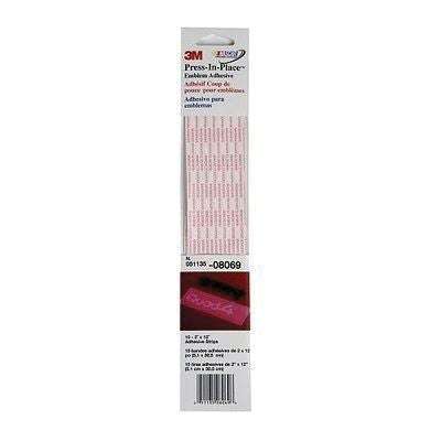 3M™ 08069 Transfer Press-In-Place Emblem Adhesive, 2 x 12 in, 10 pc ---Eagle National Supply