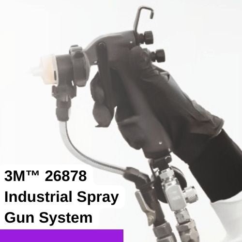 3M 26878 Industrial Pressure-Feed Spray Gun with Heads and Whip