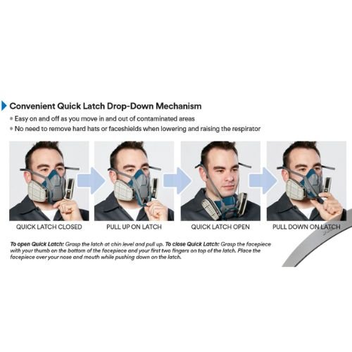 3M 6503QL Large Rugged Half-Mask Respirator with Quick Latch