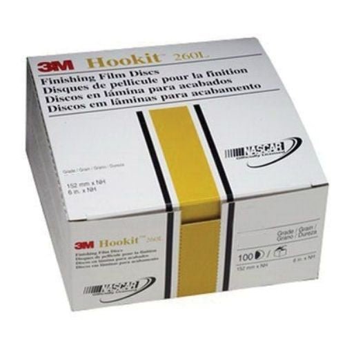 3M 800 Grit 6" Finishing Film Disc, White Aluminum Oxide, Box of 100