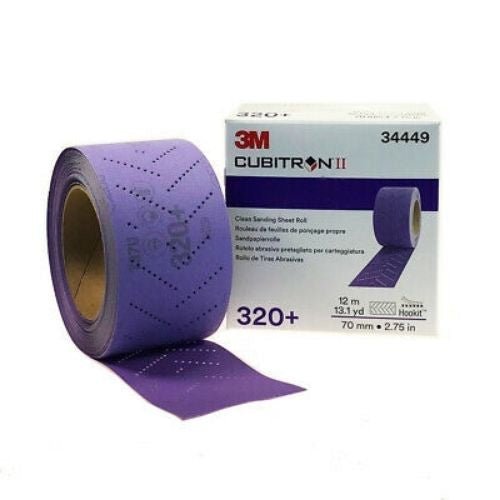 3M Cubitron™ II 320 Grit Multi-Hole Purple Sanding Sheet Roll #34449 -34449---Eagle National Supply