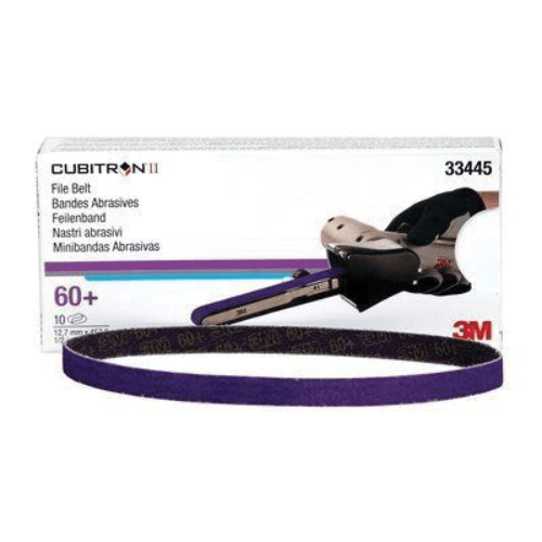 3M Cubitron II 33445 60+ Grit File Belt, 1/2in x 18in, Box of 10