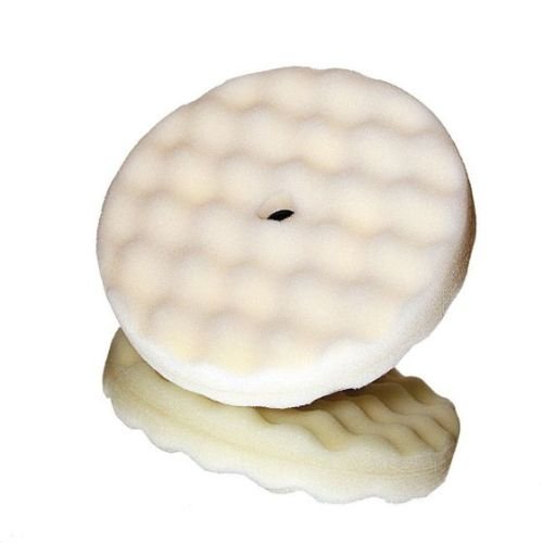 3M Perfect-It 05706 8" White Double-Sided Foam Polishing Pads