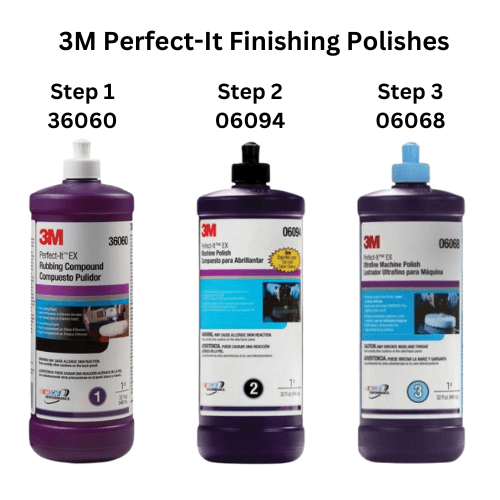 3M Perfect-It 06068 EX Ultrafine Blue Machine Polish, Quart