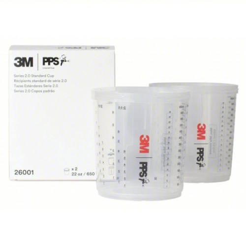 3M PPS 2.0 26001 22 oz Standard Hard Cup, 2 pk