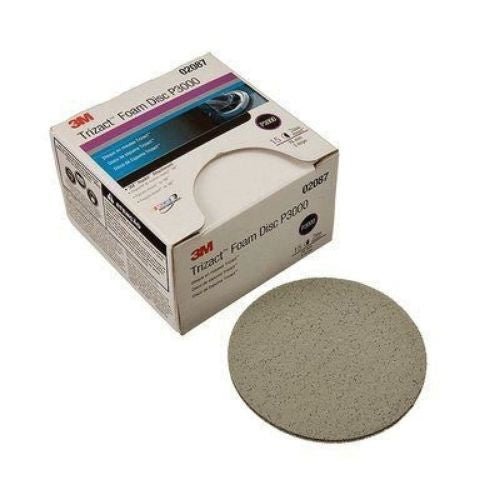 3M Trizact 3" Foam Abrasive Disc, 3000 Grit, Box of 15 -2087---Eagle National Supply