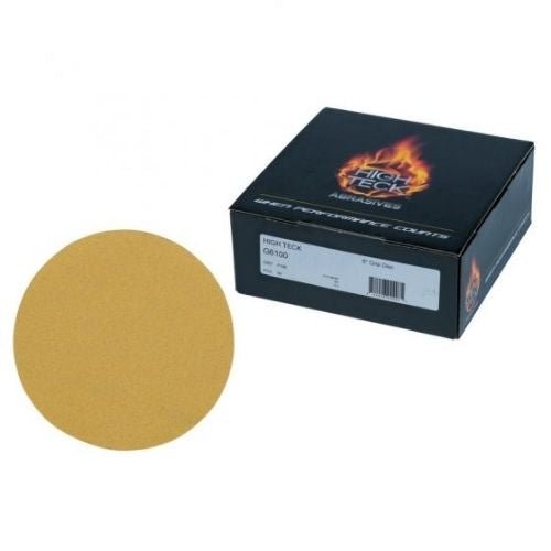 6 Inch 100 Grit Gold Grip Sanding Disc, 50 pk, High Teck -G6100---Eagle National Supply