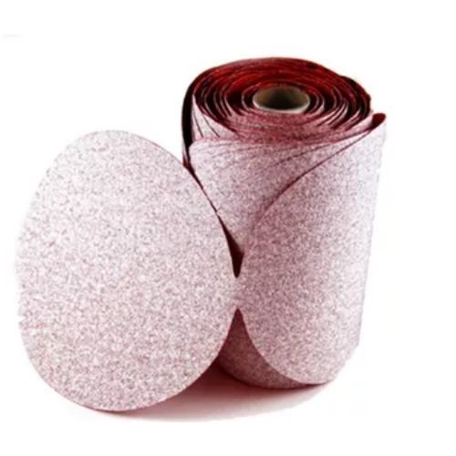 Carborundum Red 6 in 320 Grit PSA Sanding Disc Roll of 100