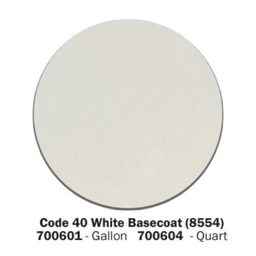 Code 40 White GM 8554 Basecoat Paint, Gallon, Excel 700601