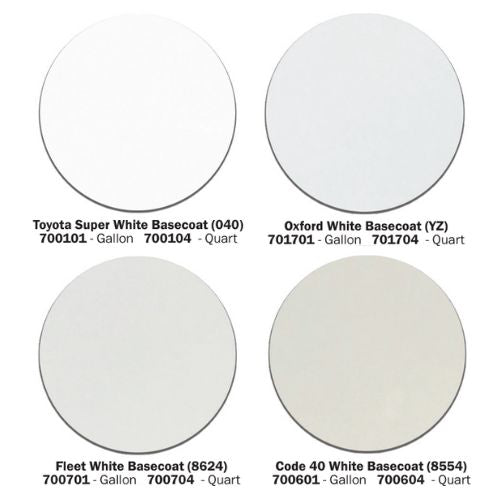 Code 40 White GM 8554 Basecoat Paint, Quart, Excel 700601