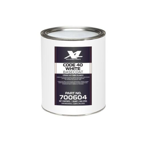 Code 40 White GM 8554 Basecoat Paint, Quart, Excel 700601
