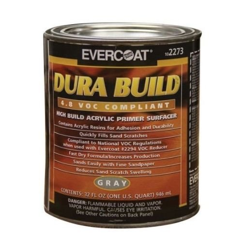 EVERCOAT 102273 Fast Drying Dura Build Acrylic Gray Primer, 1 Qt