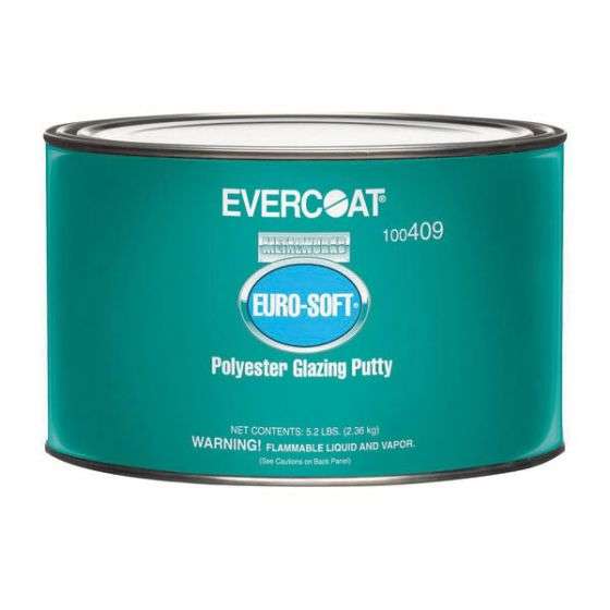 EVERCOAT® Euro-Soft® 100409 Polyester Glazing Putty, 0.5 gal Can, Green ---Eagle National Supply