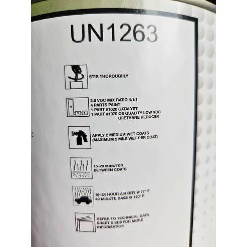 High Teck 1403 Gloss White Single Stage Paint, 1 Gallon
