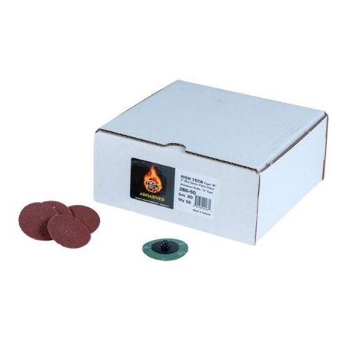 High Teck 2" 80 Grit Quick Change Sanding Discs, 50 pcs