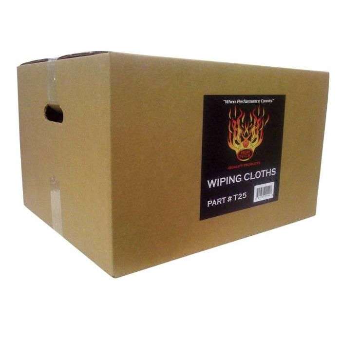 High Teck Large 20 lb Carton of New White Cotton Wiping Cloths