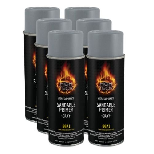 High Teck 9971 Sandable Gray Primer 12 oz Cans, Box of 6 -9971-CASE---Eagle National Supply