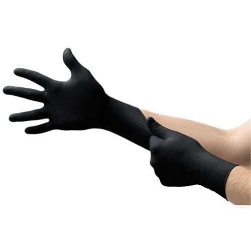 Microflex Onyx N643 Large Black Nitrile Disposable Gloves, Box of 100