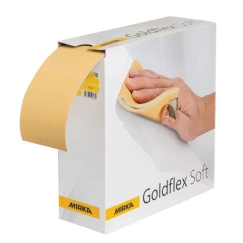 Mirka Goldflex-Soft 320 Grit 4.5 x 5 in Hand Sanding Pads, Roll of 200