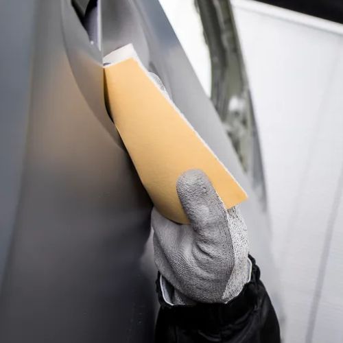 Mirka Goldflex-Soft 320 Grit 4.5 x 5 in Hand Sanding Pads, Roll of 200