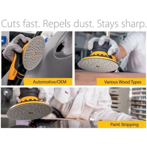 Mirka Iridium 80 Grit 6 in Grip-On Sanding Disc, Box of 50