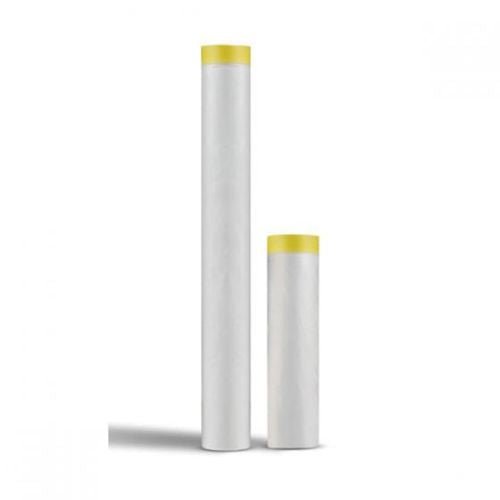 Q1 24 in Premium HDPE Masking Drop Film with Tape, 25 yd Roll