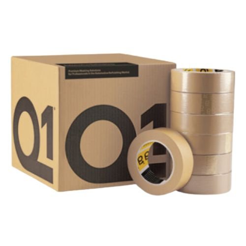 Q1 36 mm (1.5 in) CarPlus Tan Masking Tape, Case of 24