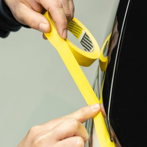 Q1 36 mm (1.5 in) Premium Sun Yellow Masking Tape, Case of 24