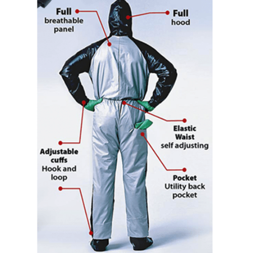 Shoot Suit 4XL White Reusable Paint Suit with Hood
