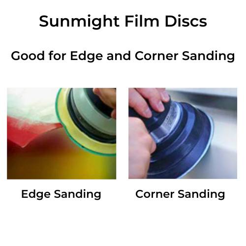 Sunmight 6 Inch 220 Grit Green Film Grip Sanding Disc, 50 pk