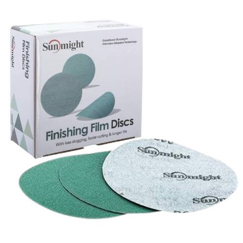 Sunmight 6 Inch 36 Grit Green Film Grip Sanding Disc, 50 pk