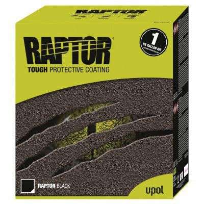 U-POL® 0820G National Rule Raptor Kit with Gun, 1 gal, Black