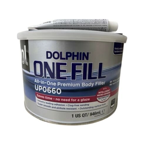 U-POL® DOLPHIN 0660 Premium All-In-One Body Filler, 1 qt Tin -0660---Eagle National Supply