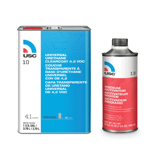 USC 10-1 10 High-Build Urethane Clear Coat, 1 gal, 4:1 Mixing